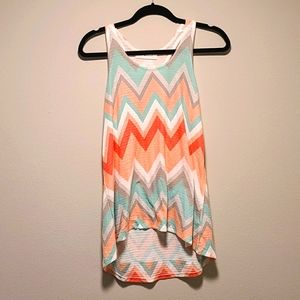 Enti Glamour High Low Knit Racerback Tank